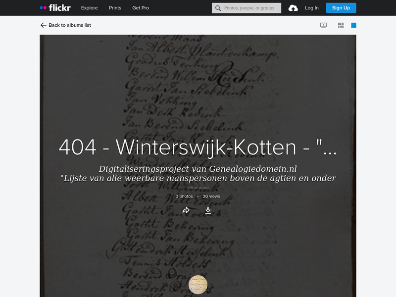 Screenshot van website