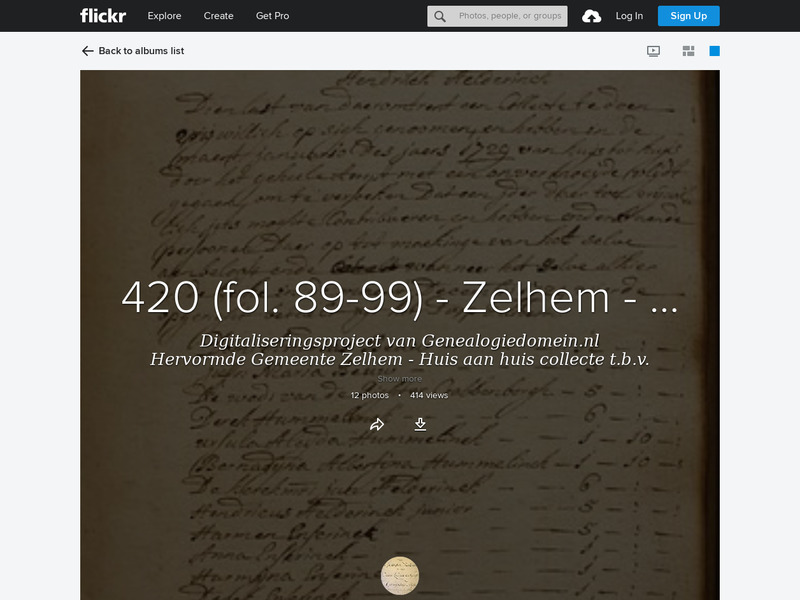 Screenshot van website