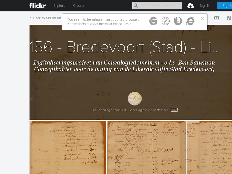Screenshot van website