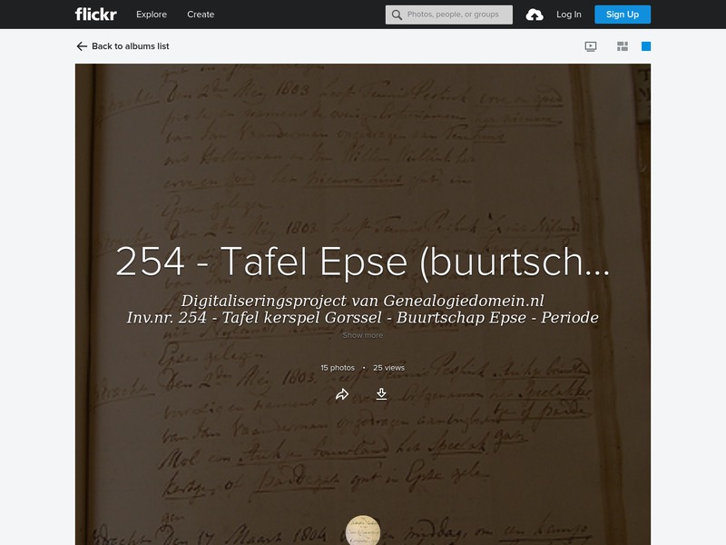 Screenshot van website