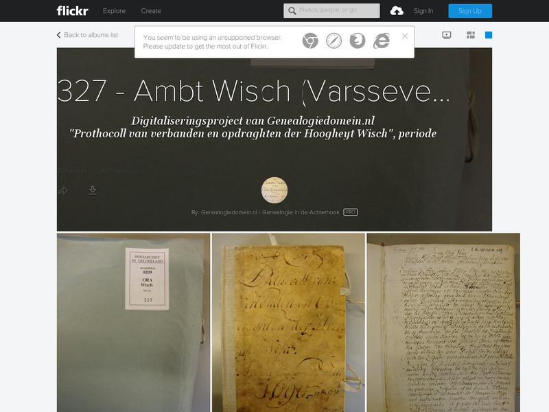 Screenshot van website