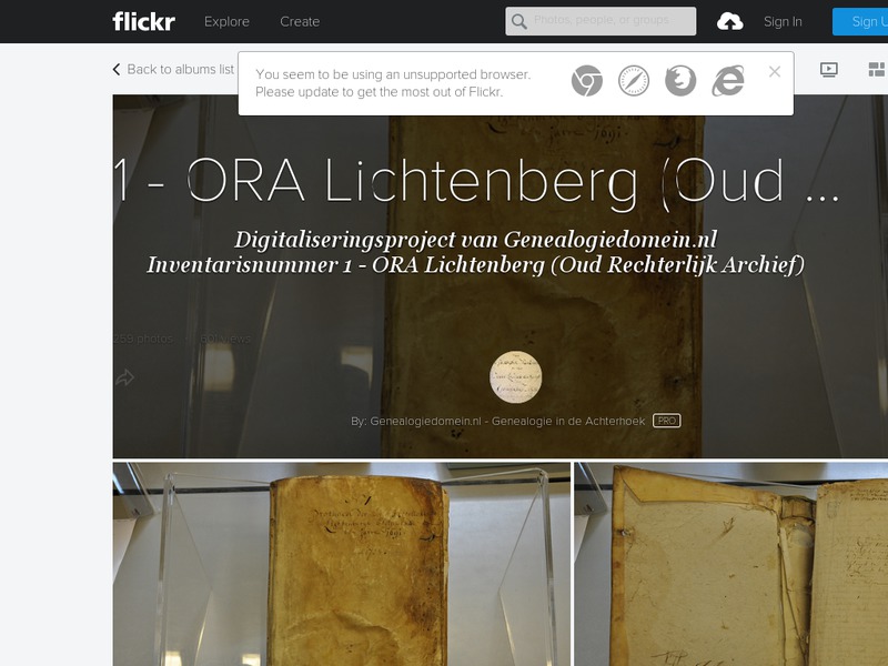 Screenshot van website