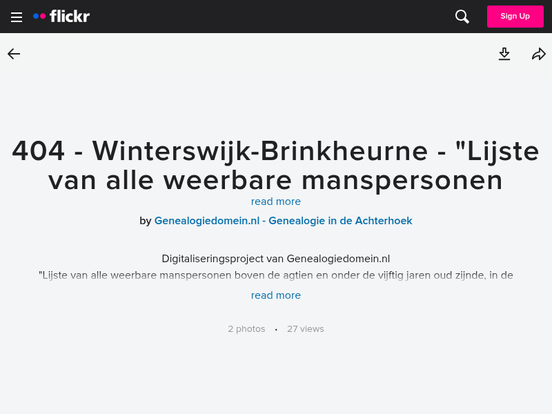 Screenshot van website