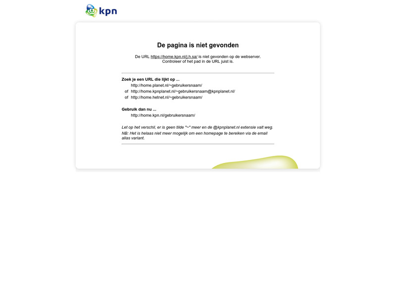 Screenshot van website