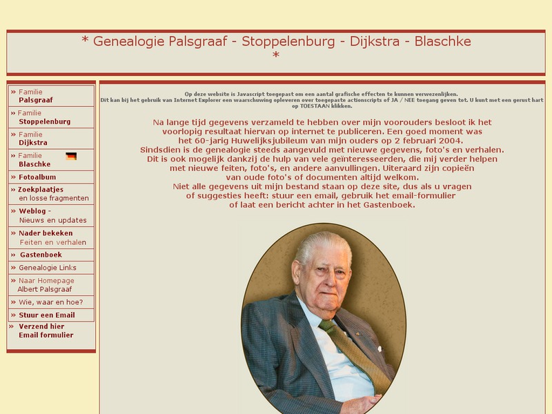 Screenshot van website