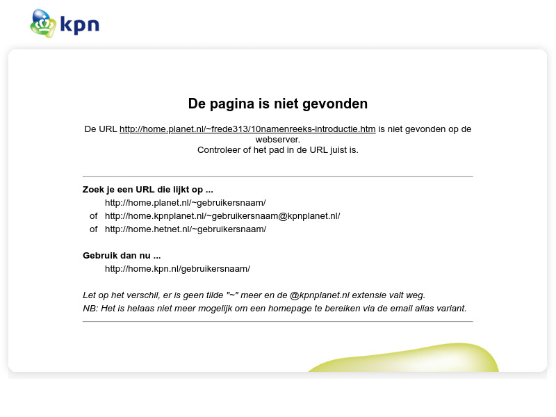 Screenshot van website