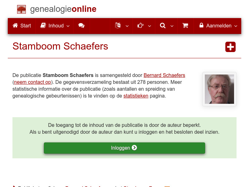 Screenshot van website
