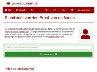 Screenshot van website