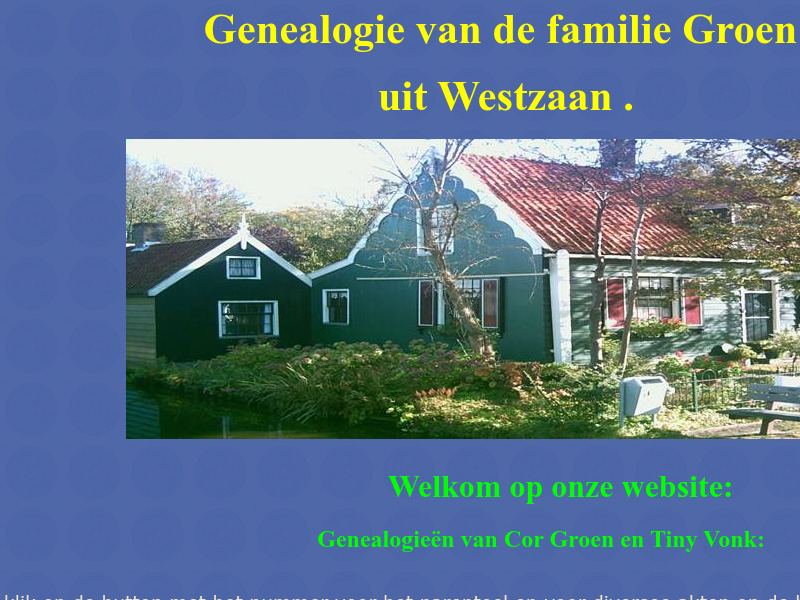 Screenshot van website