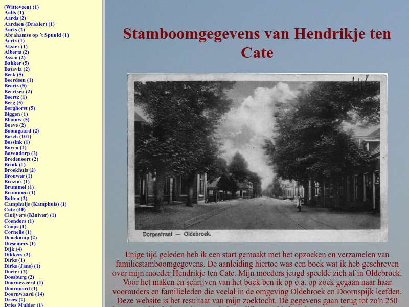 Screenshot van website