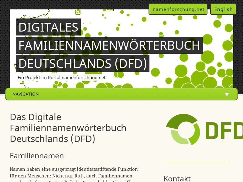 Screenshot van website