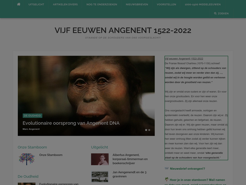 Screenshot van website
