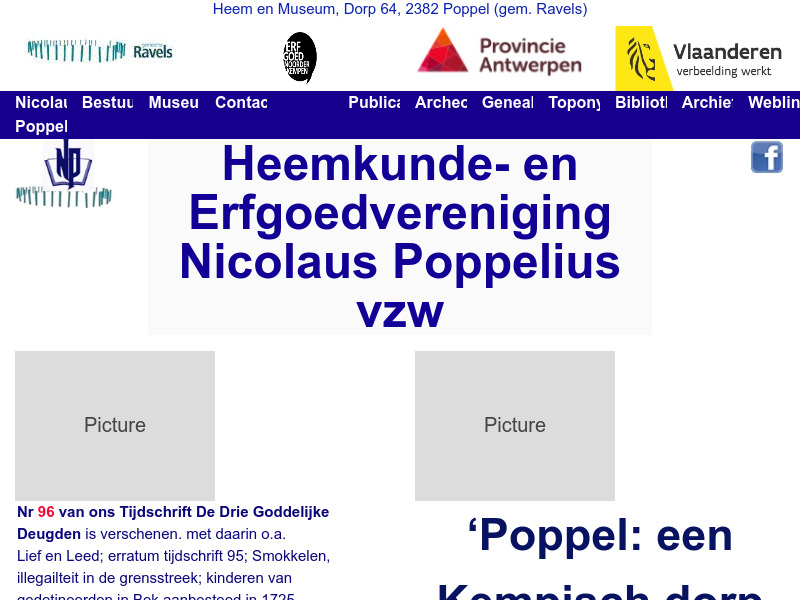 Screenshot van website