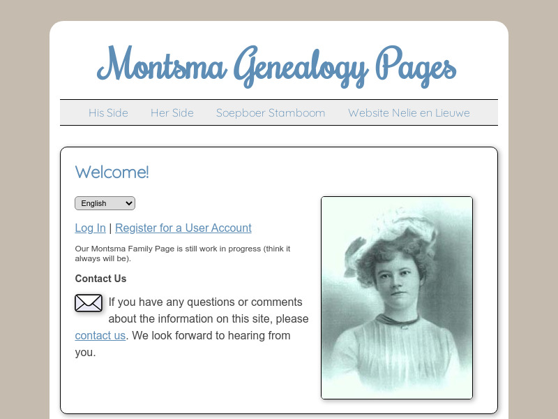 Screenshot van website