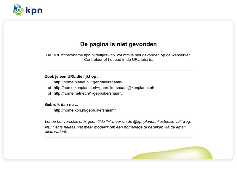 Screenshot van website