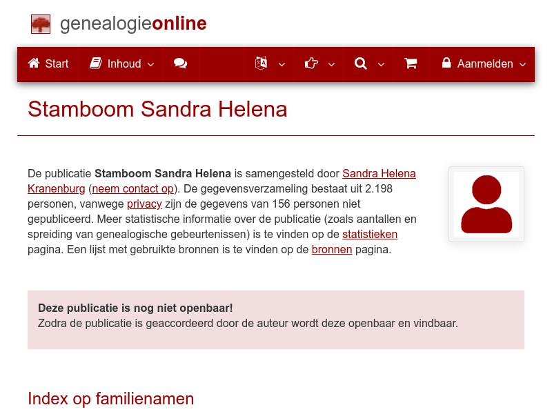 Screenshot van website