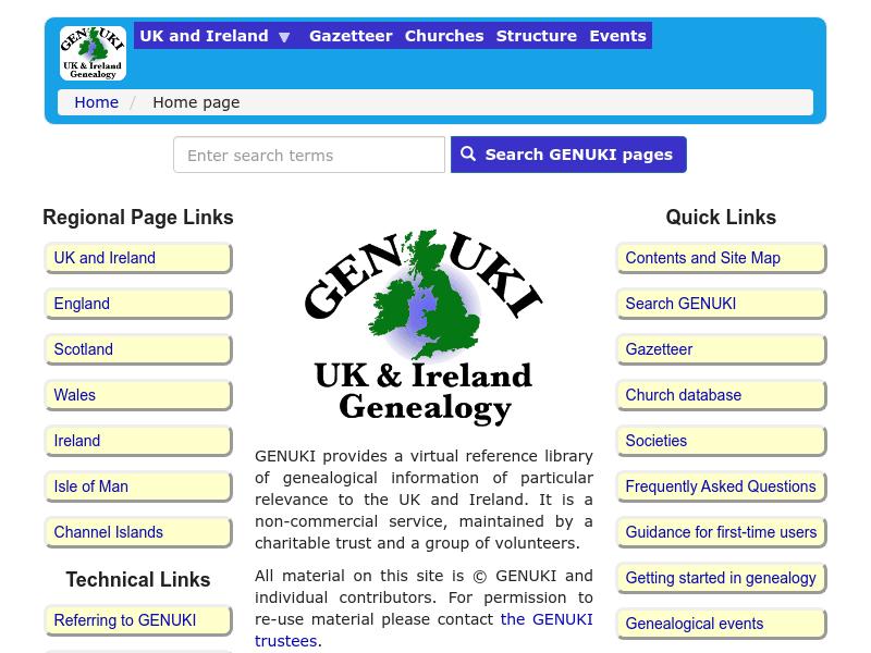 Screenshot van website