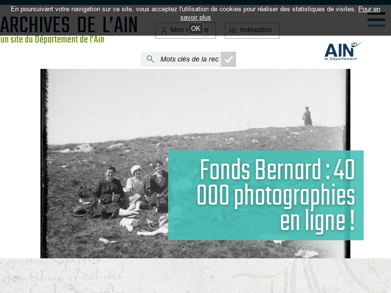 Screenshot van website