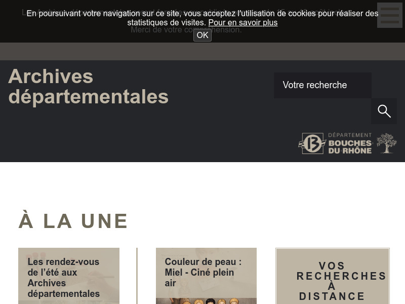 Screenshot van website