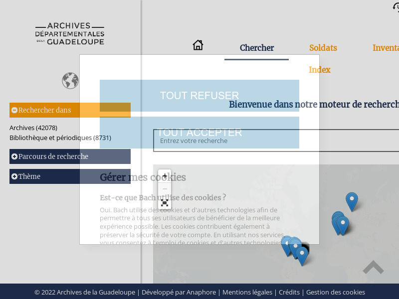 Screenshot van website