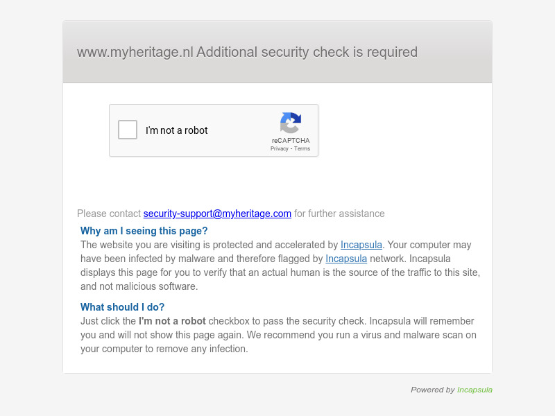Screenshot van website