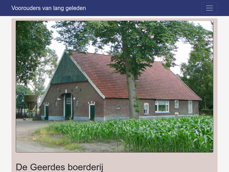 Screenshot van website