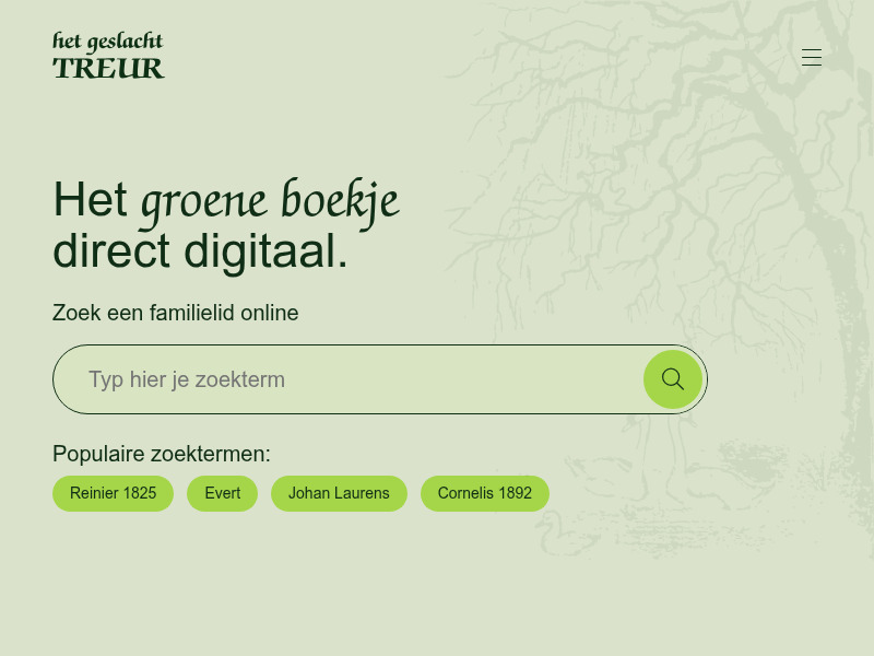 Screenshot van website