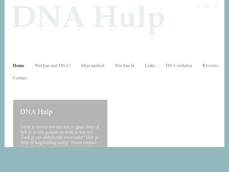 Screenshot van website