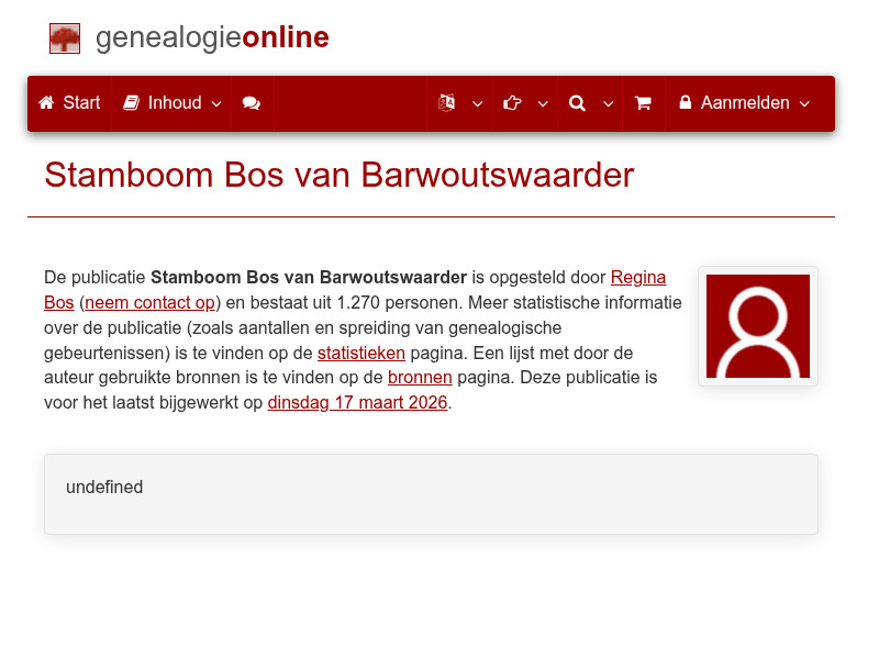 Screenshot van website