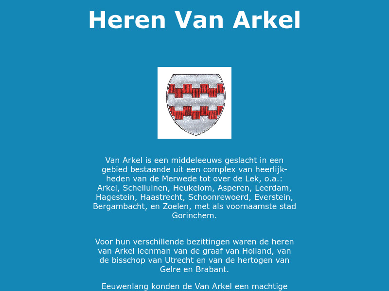 Screenshot van website