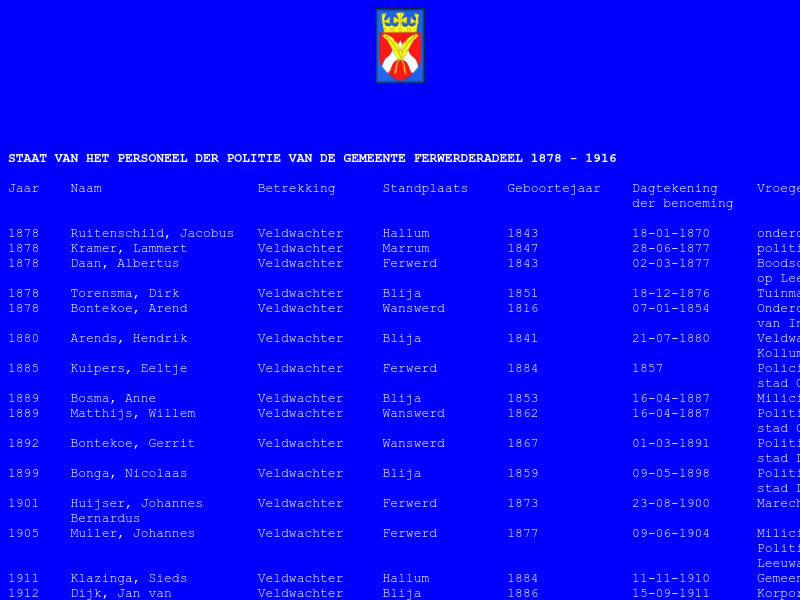 Screenshot van website