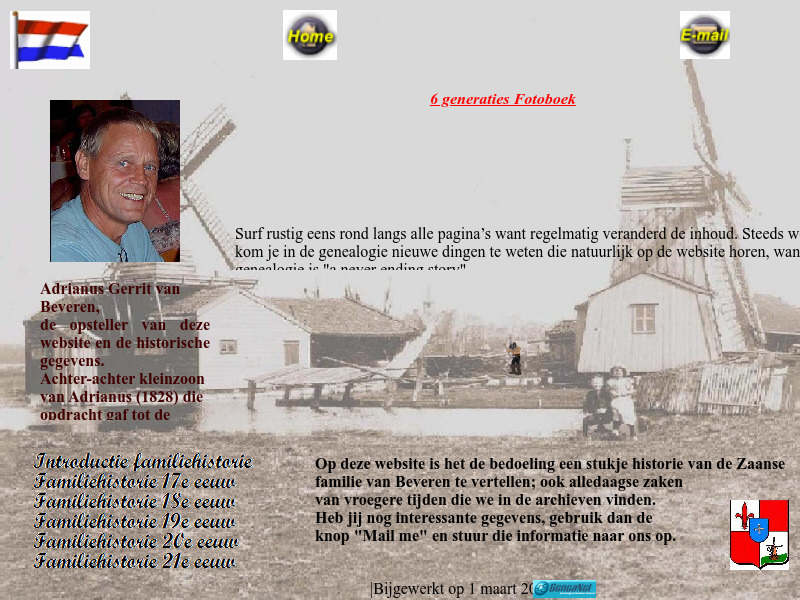 Screenshot van website