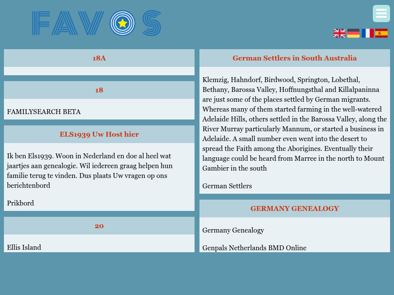 Screenshot van website