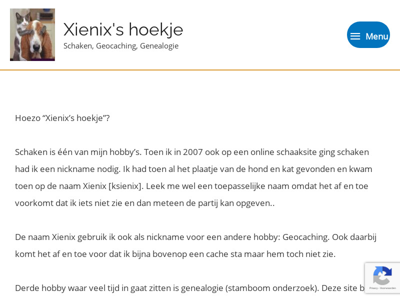 Screenshot van website
