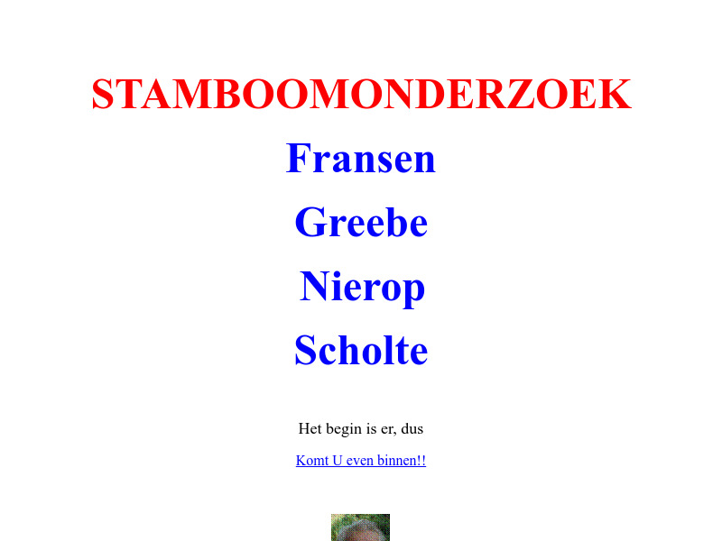 Screenshot van website