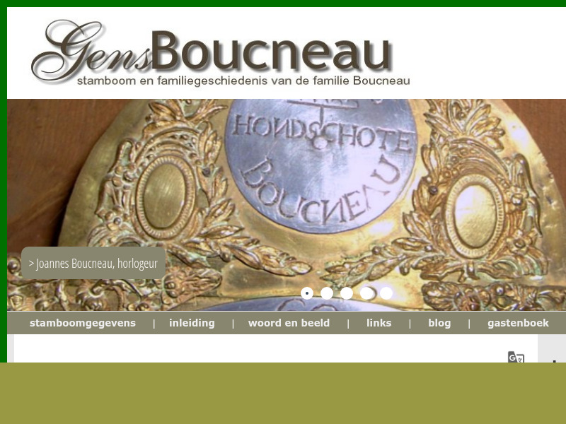 Screenshot van website