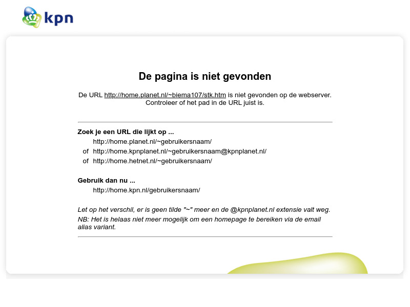 Screenshot van website