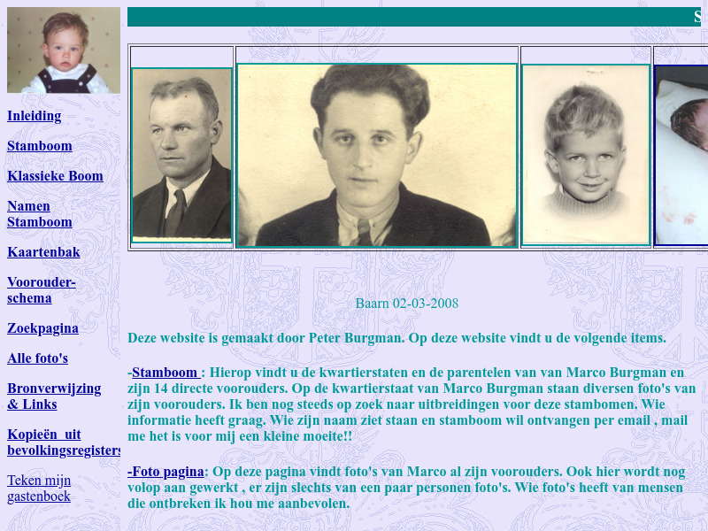 Screenshot van website