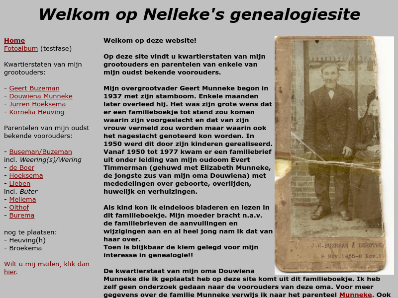 Screenshot van website