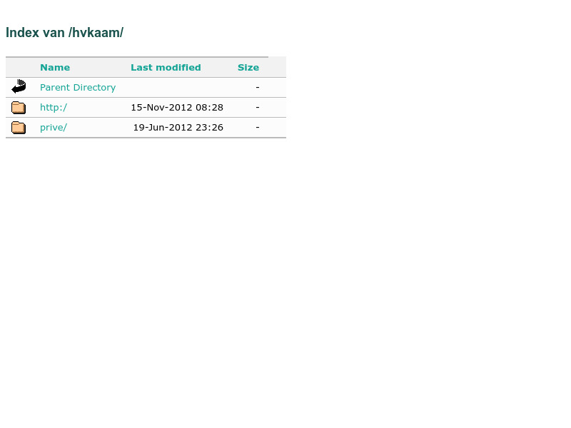 Screenshot van website