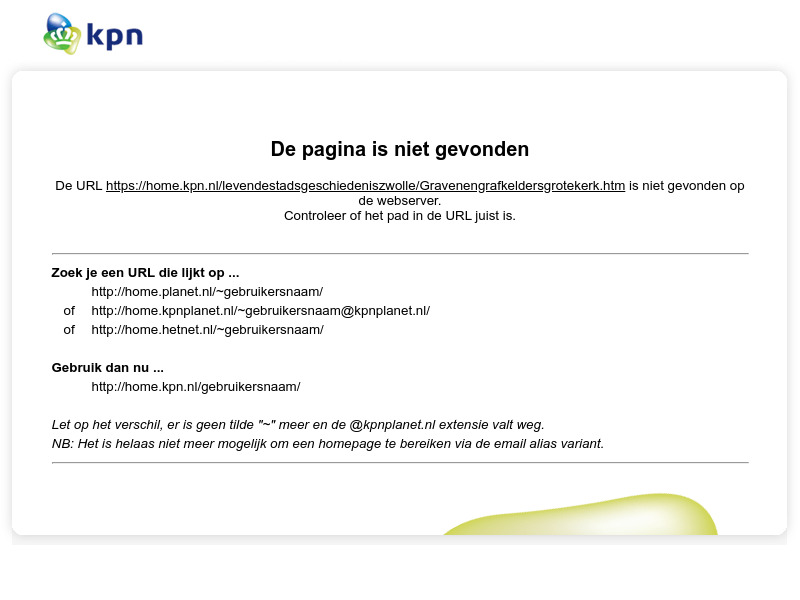 Screenshot van website