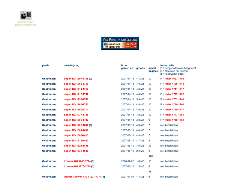 Screenshot van website