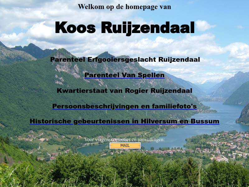 Screenshot van website