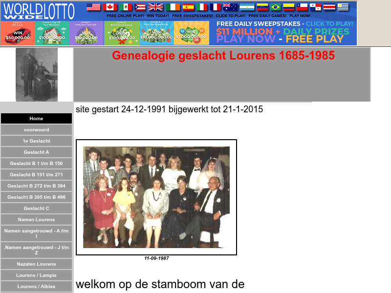 Screenshot van website