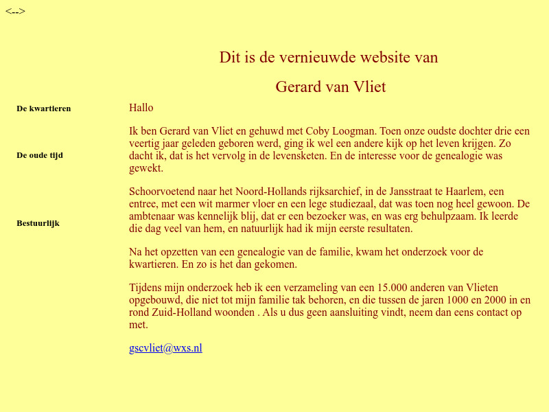 Screenshot van website