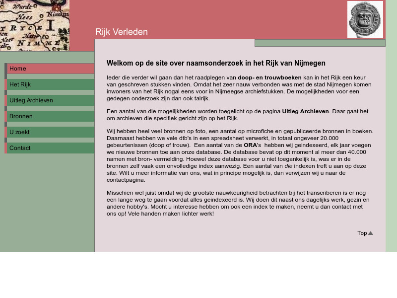 Screenshot van website