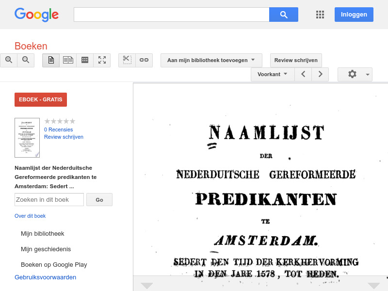 Screenshot van website