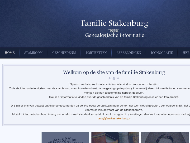 Screenshot van website