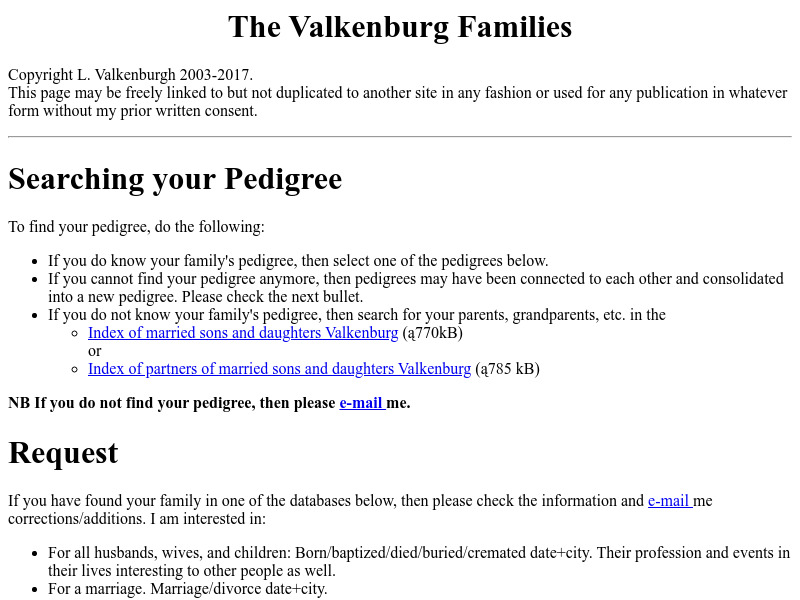 Screenshot van website