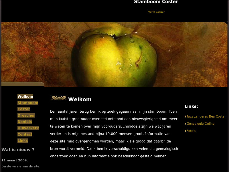 Screenshot van website